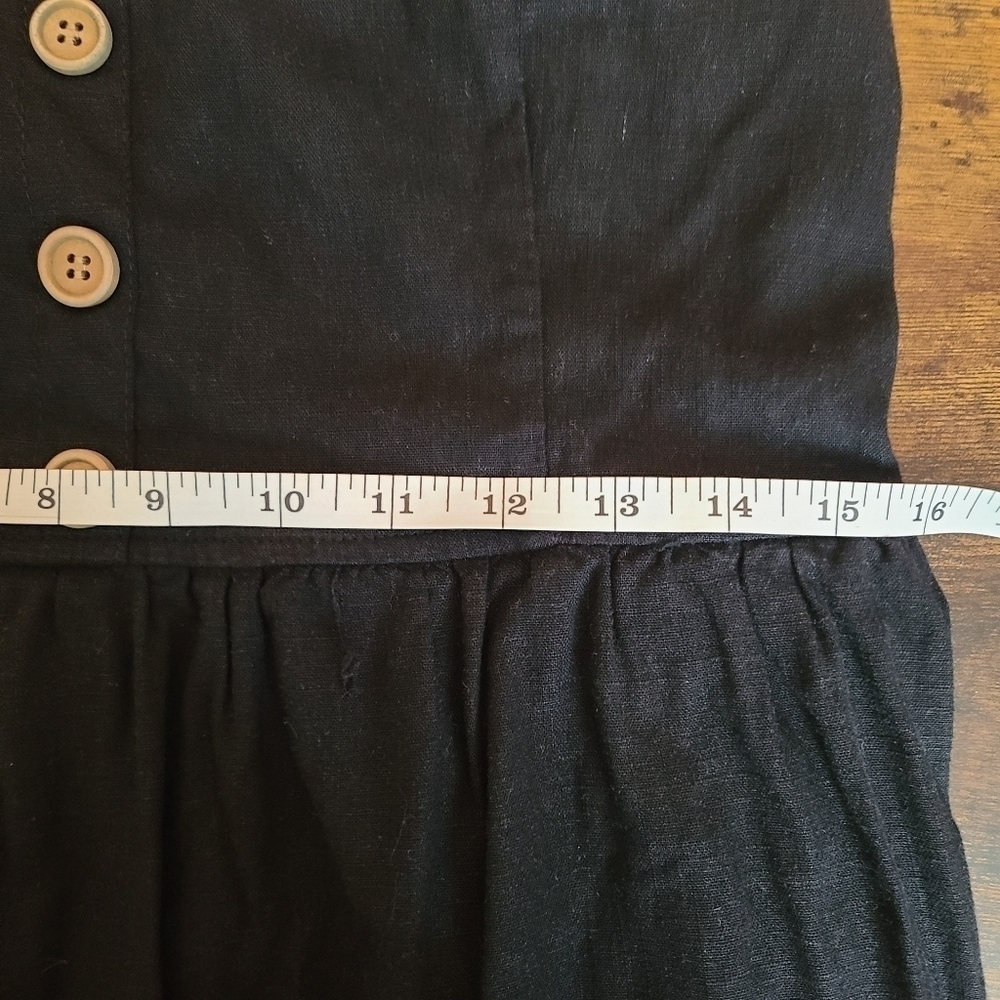 Cleo Petites Black Button-Front Dress L - Picture 5 of 8
